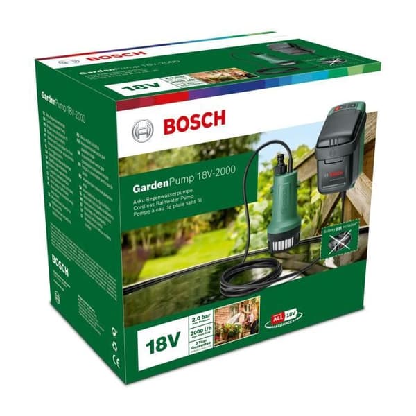Bosch Cordless Water Pump - 18V-2000 - Garden Pump - Model 06008C4203