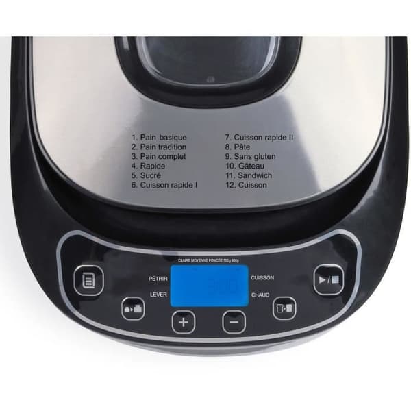 LIVOO Bread Maker - DOP218 - 550W - 12 Programs - Removable Aluminum Pan