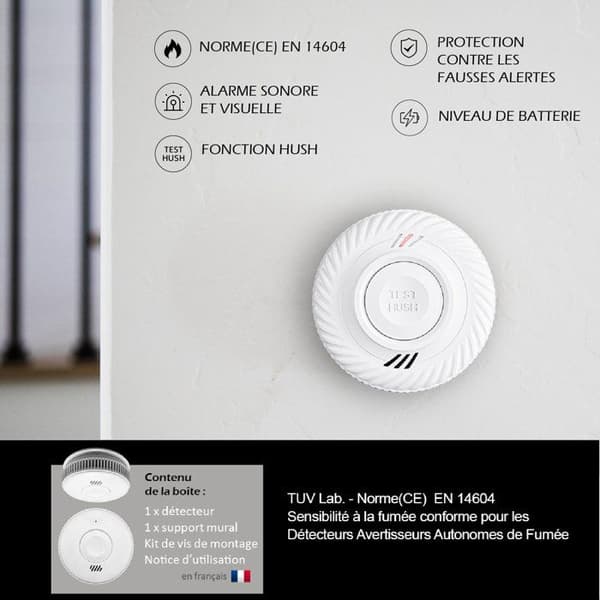 KYF Smoke Detector - Wi-Fi - CE - 10-Year Sealed Battery