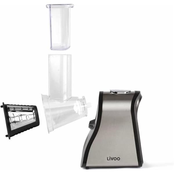 LIVOO DOP192 Electric Grater - Black and Grey - 4 Interchangeable Cones