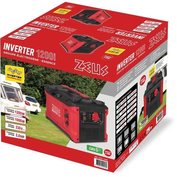 ZEUZ Inverter Generator - 1200W - 53cc - 6h Runtime