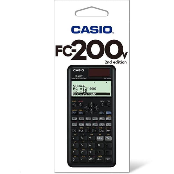 Casio FC-200V Scientific Calculator - 4-Line Display - Solar Powered