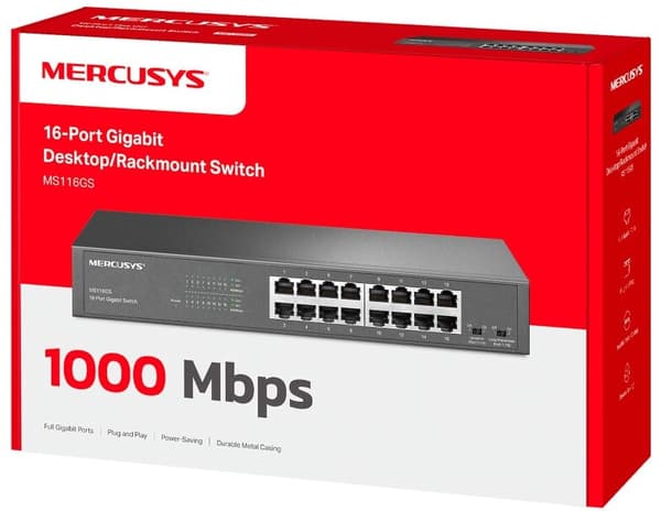 Mercusys MS116GS 16-Port Gigabit Switch Black