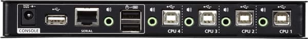 ATEN CS724KM USB Boundless KM Switch - Keyboard/Mouse/USB/Audio Switch - 4 x Keyboard/Mouse/USB/Audio - 1 Local User - Desktop