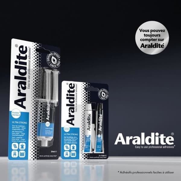 CYANOLIT Araldite Two-component Epoxy Adhesive - 2 x 15 ml - Long Setting Time - High Strength