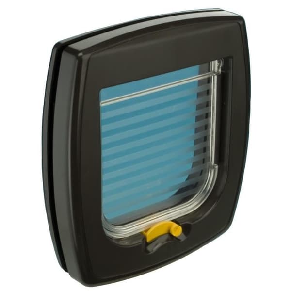 Ferplast Swing 1-Door Cat Flap - 2-Position Locking System - Brown - Small - Plastic