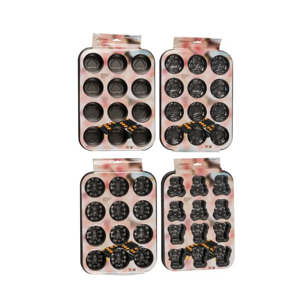 Lifetime Muffin Baking Pan 43.5x28.4 cm Black Assorted