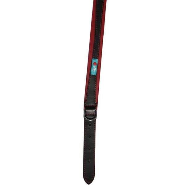 AIMÉ Dog Collar - Basic Leather - Cowhide/Lambskin - Size L 43-52 cm - Black/Red