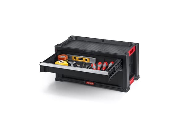 Keter Tool Rack on Wheels - 6 Drawers Black