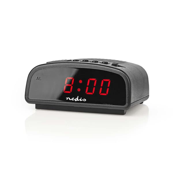 Nedis CLDK008BK Digital Alarm Clock with LED Display and Snooze Function
