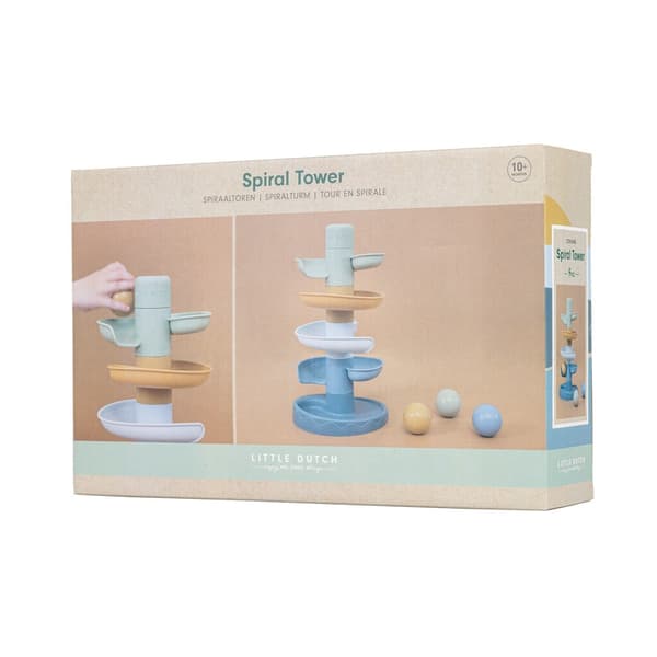 Little Dutch Spiral Tower Blue - 5 Sections - Includes 3 Balls