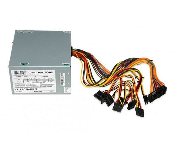 iBox CUBE II Power Supply Unit 500W 20+4 Pin ATX Silver