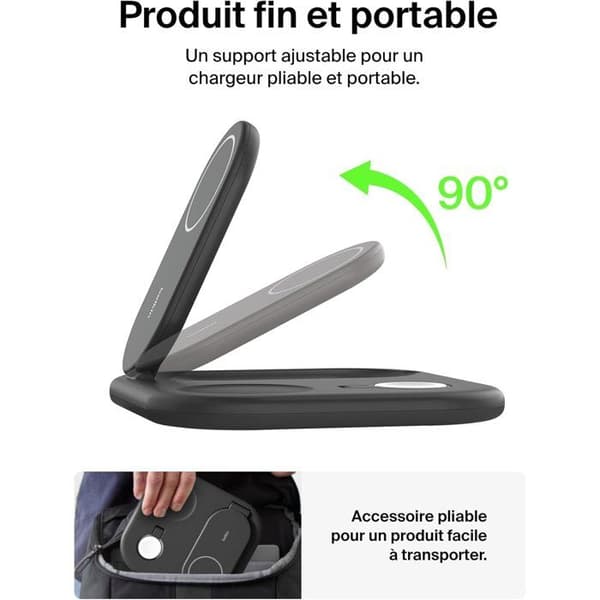 BELKIN Charging Cradle - Qi2 - 3-in-1 - Black