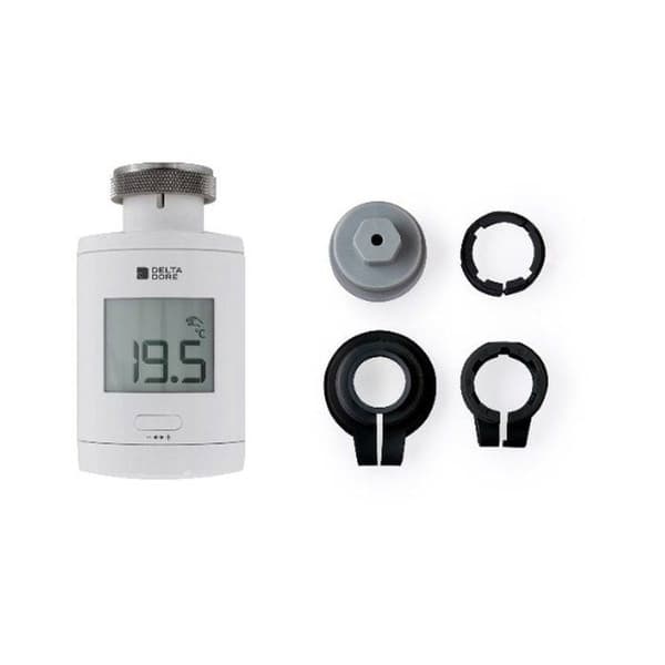Delta Dore TRV 1.0 Thermostatic Head & Adapters - Connected Heating, Voice Control