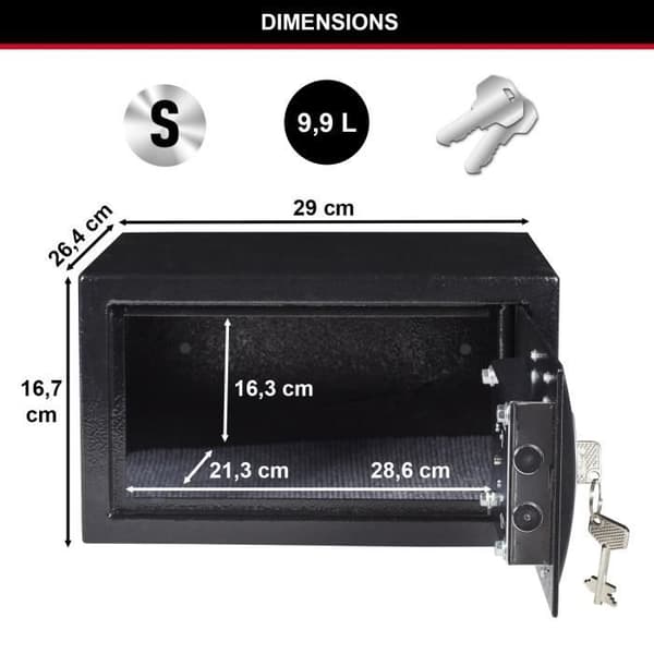 Master Lock X031ML Key Safe - Black - Ideal for Small Valuables