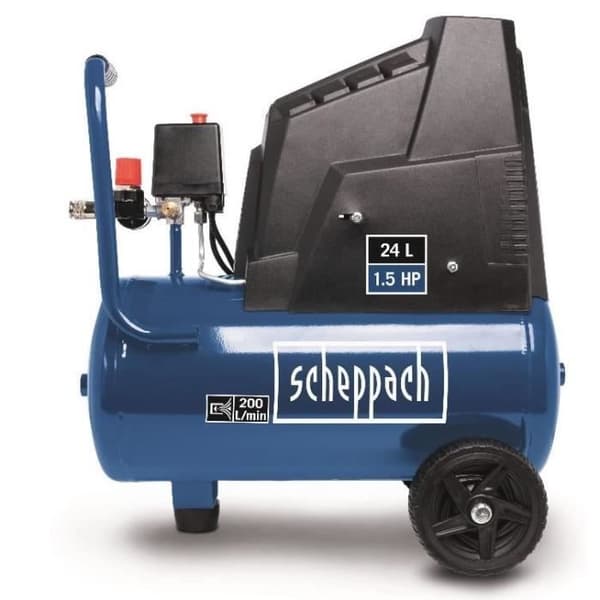 SCHEPPACH HC30o Horizontal Air Compressor 24 L 110W - 8 bar with 13 Accessories