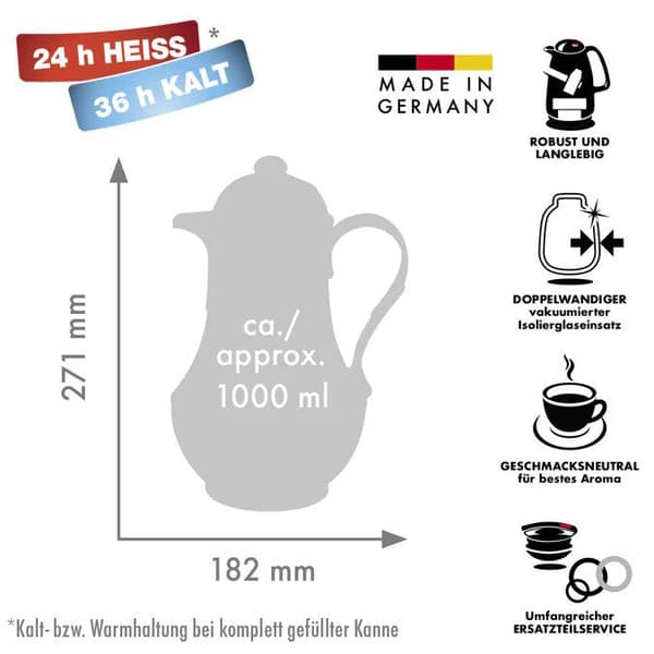 ROTPUNKT Thermos Jug 1.0 L - Ivory (Ecru)