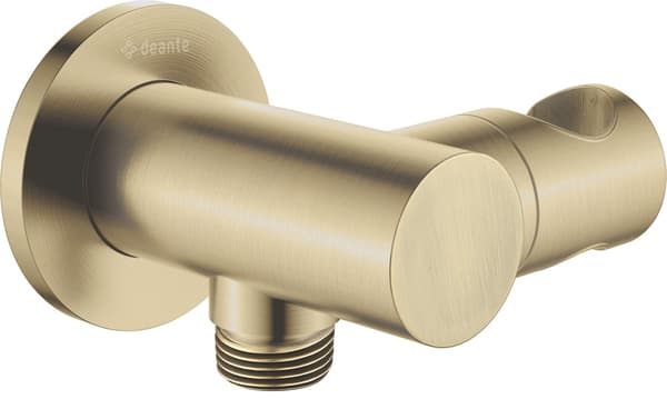 Deante Round Angled Connector with Handset Holder