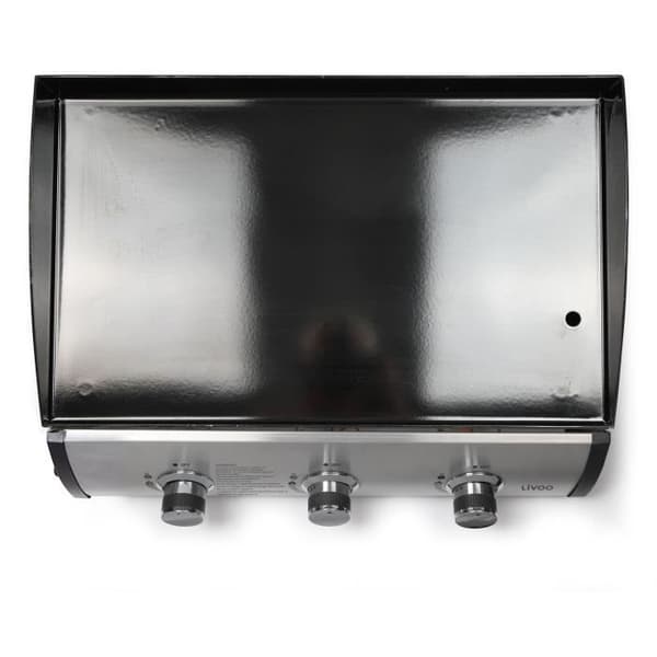 LIVOO Gas Griddle - 3 Burners - 61 x 38 cm - DOC277