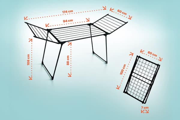 PROMIS SCOPELLO Extendable Clothes Dryer Black