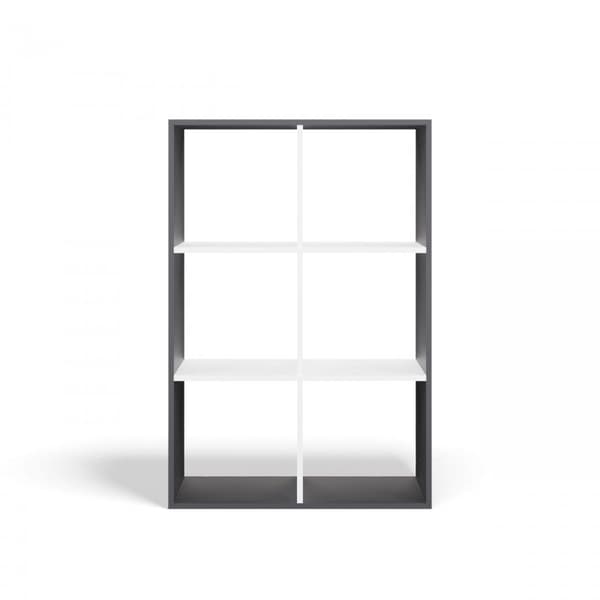 MALAX 2X3 Shelving Unit Anthracite/White - Model MALAX 2X3