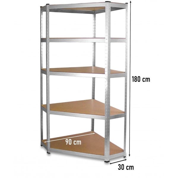 BARA Metal Corner Storage Rack 30 cm 5 Shelves GC9030