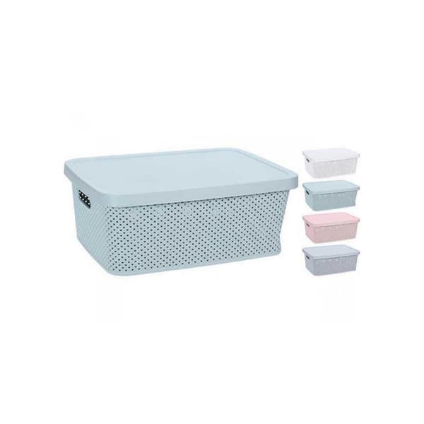 Storage Box 7000 ml with Lid Assorted Colors 274x22