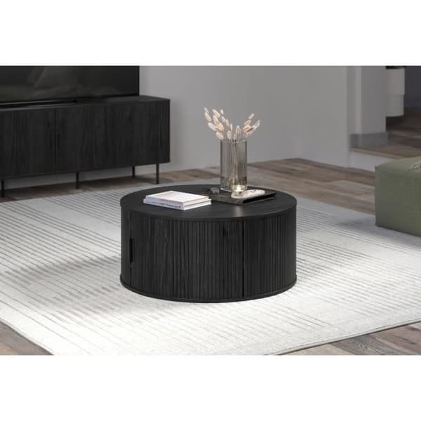 RONIN Round Coffee Table - MDF - Black - Diameter 80 cm - Height 36 cm