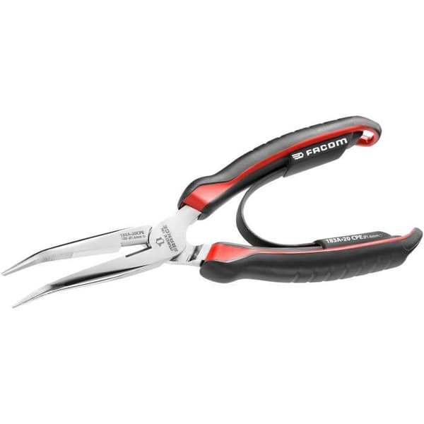 FACOM Tapered Nose Pliers - 183A.20CPEPB - Angled - Half-round