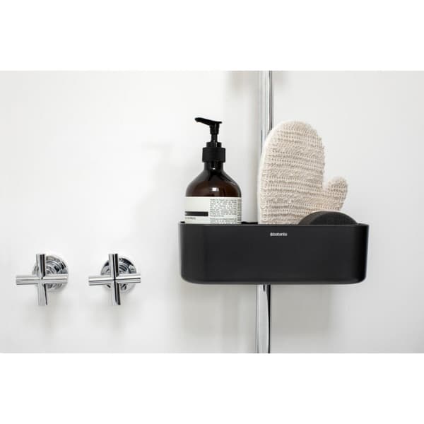 Brabantia ReNew Shower Caddy Black - Space-Saving Design