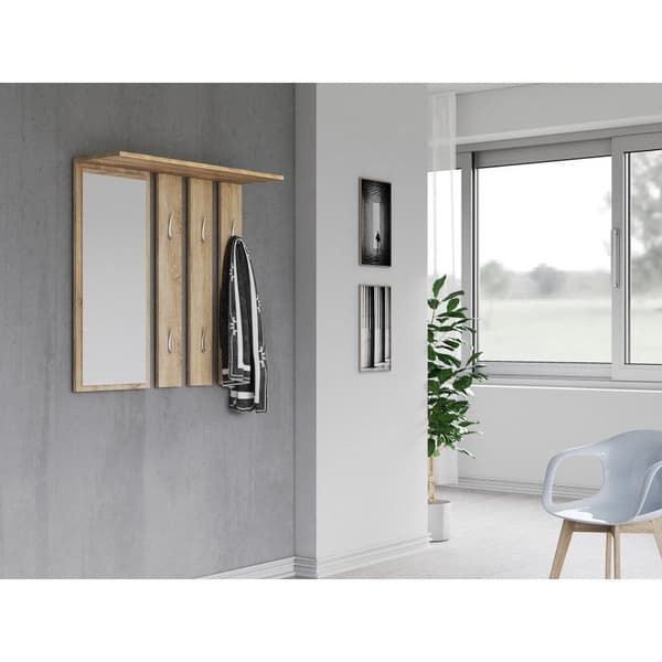 Topeshop OPAL Hanger with Mirror and Shelf Sonoma Oak