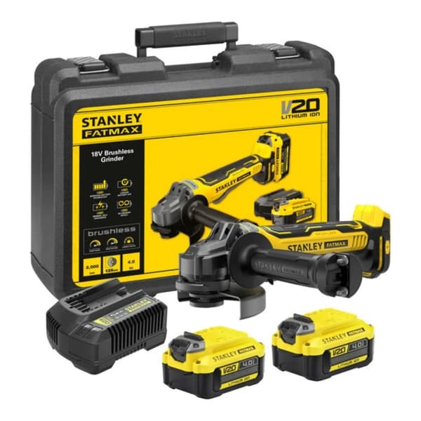 Stanley SFMCG700M2K Cordless Angle Grinder 125 mm 18V