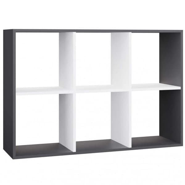 MALAX 2X3 Shelving Unit Anthracite/White - Model MALAX 2X3
