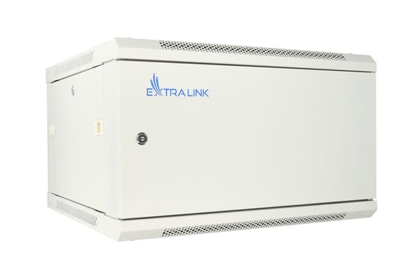 Extralink 6U 600x600 Rack Cabinet Wall-Mounted Solid Sheet Metal Door Grey