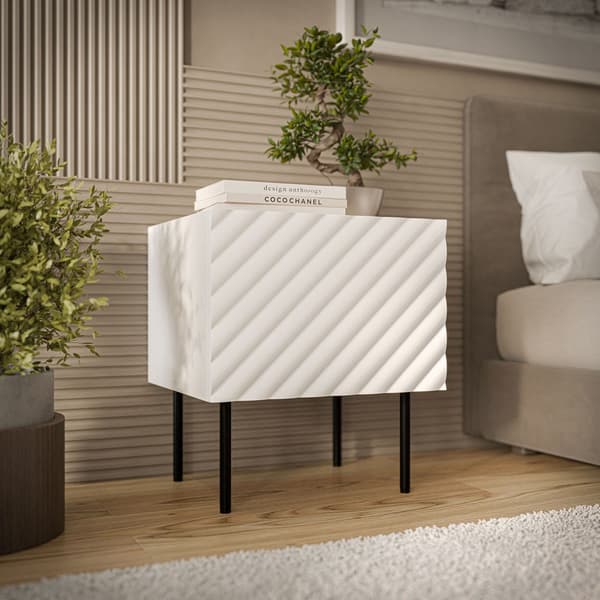 Cama LUCCA Bedside Cabinet 2 pcs White 47x40x52