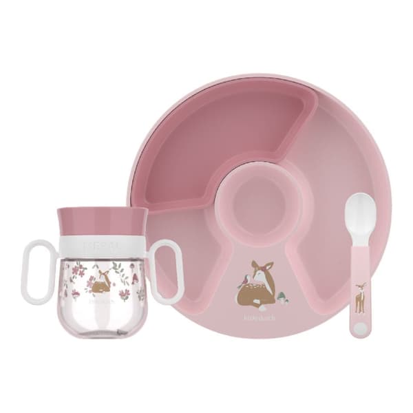 Mepal Little Dutch Baby Dinnerware Set 3-piece Pink