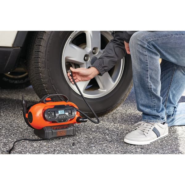 Black + Decker BDCINF18N Multi-Purpose Compressor - 230V/12V/18V - Max Pressure 11 Bar