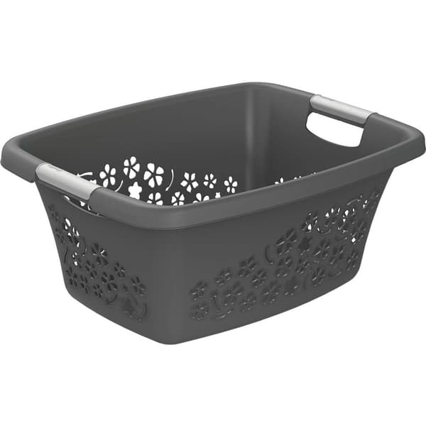 Rotho Flowers Laundry Basket 25 L Anthracite
