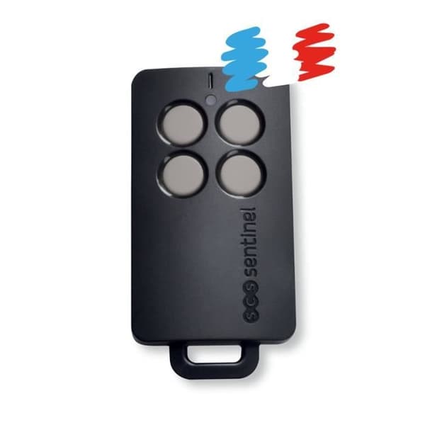 SCS SENTINEL 4-Channel Gate Remote Control with Rolling Code - 50 m Range, AAM0121