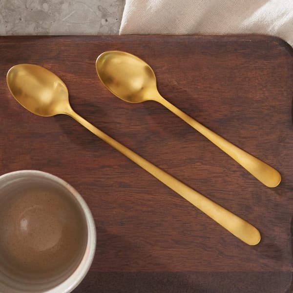 Amefa Austin Latte Spoons 6 Pieces Matte Gold
