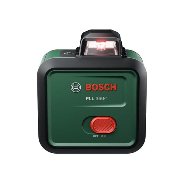 BOSCH PLL 360-1 Line Laser - Includes user manual, protective case, and batteries