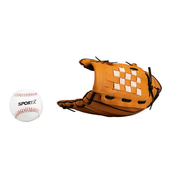 SportX Baseball Glove + Ball for Kids