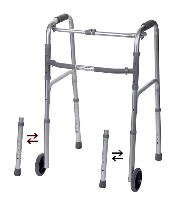 AIV Aluminium Tri-Functional Walker - Lightweight, Height Adjustable, Ergonomic Handles
