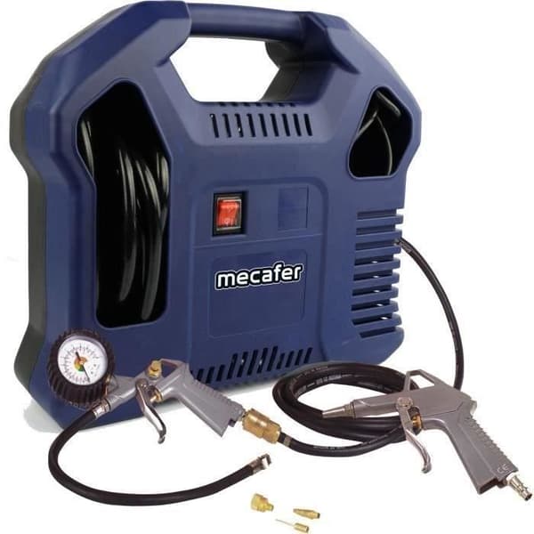 MECAFER Tankless Compressor - 425792 - Blue - 1.5 HP - Max Pressure 8 Bar