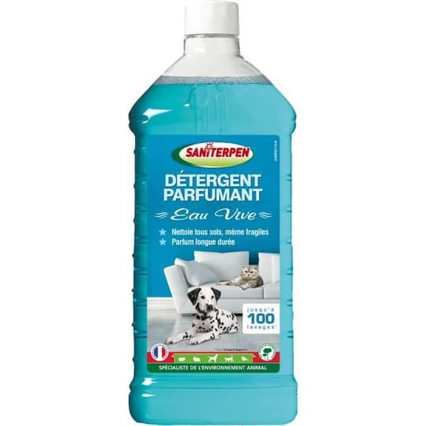 SANITERPEN Eau Vive Perfumed Detergent - 1 L - Cleans Floors and Surfaces