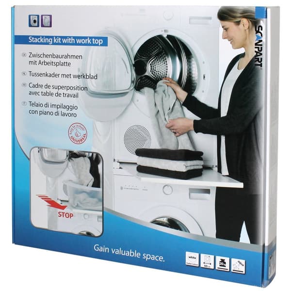 Scanpart Universal Intermediate Frame and Worktop White - Space Optimization