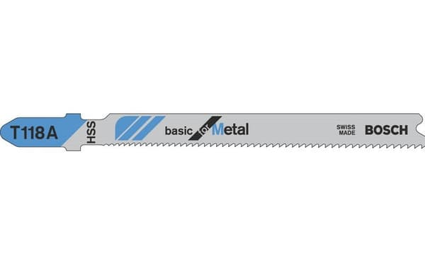 Bosch Jigsaw Blade T 118 A Basic for Metal - HSS - 100 pcs