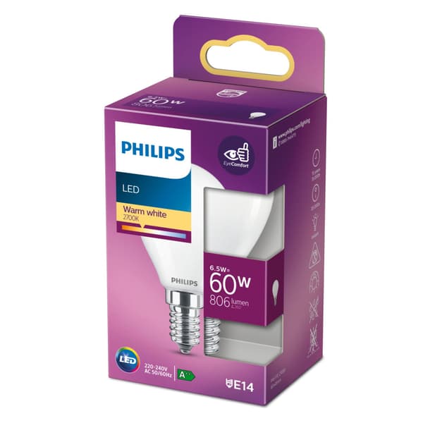 Philips LED Lamp 60W E14 Warm White