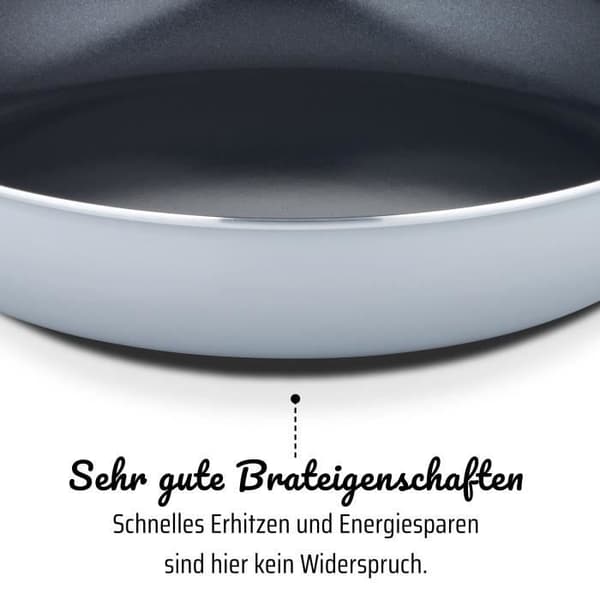GSW Professional Frying Pan - PRO BASIC - Ø 32 cm - Thick Forged Aluminum - Induction Compatible