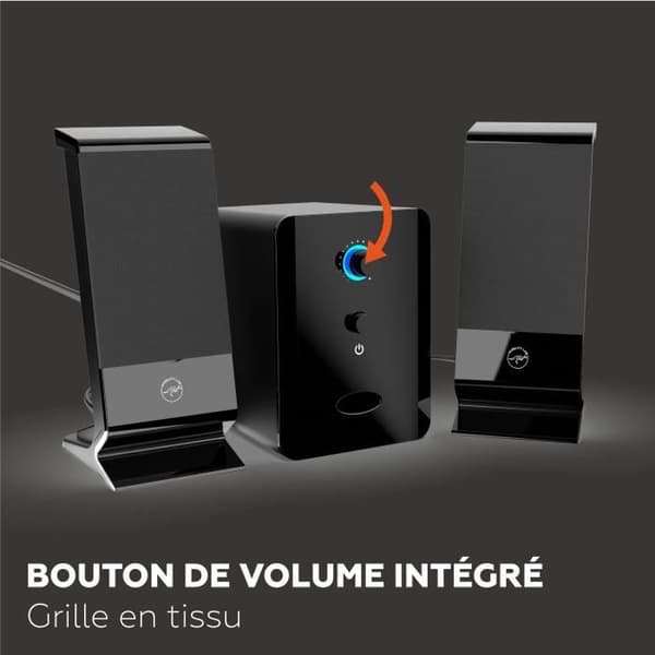 Mobility Lab 2.1 Speaker System - ML314006 - Black - 5W Power - 2 Speakers